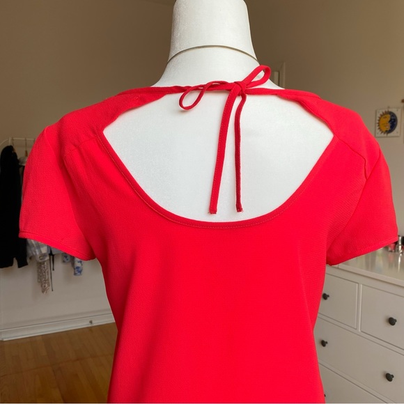 RW&Co - Red Short Sleeve Blouse - Picture 4 of 5